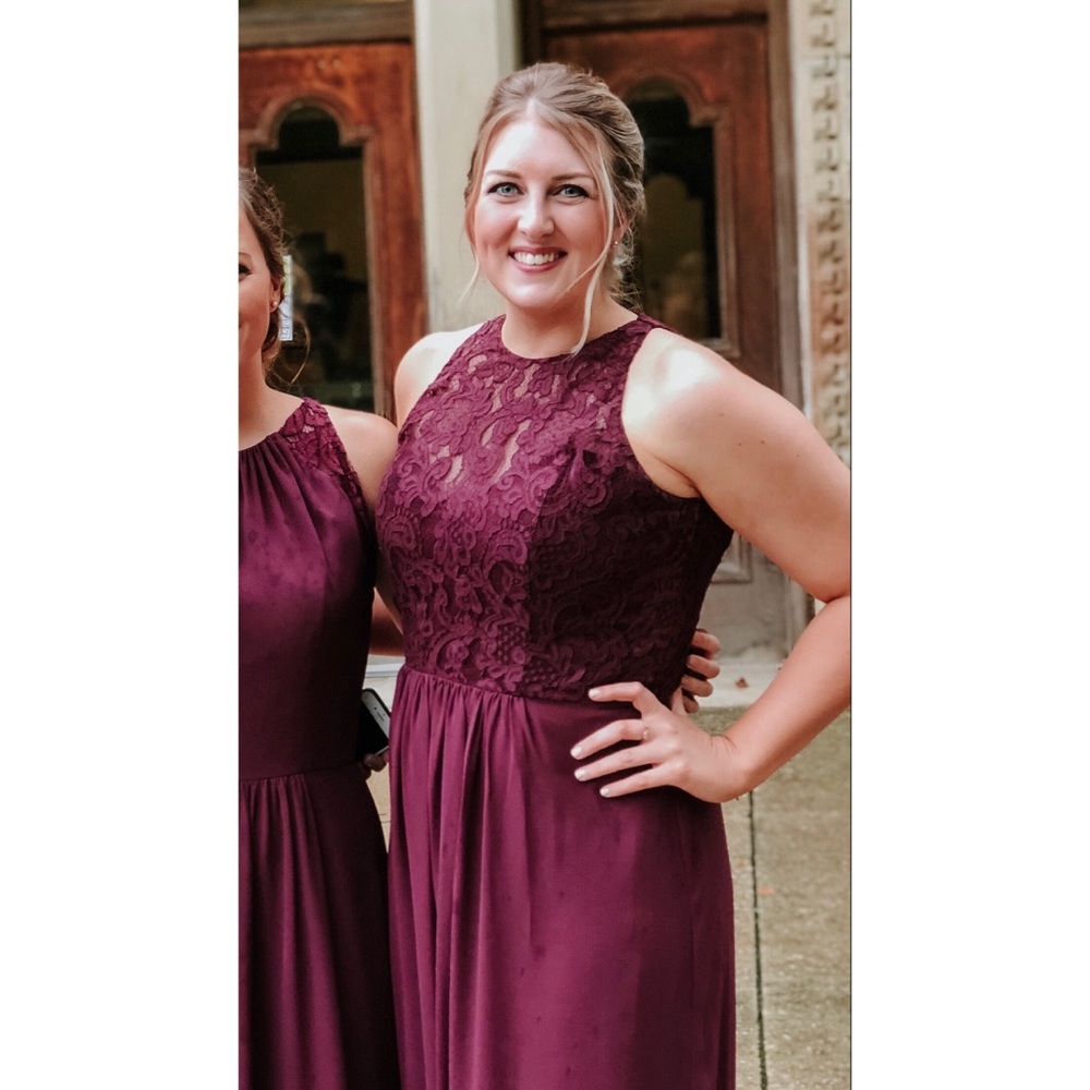 B2 by Jasmine chiffon bridesmaids dress